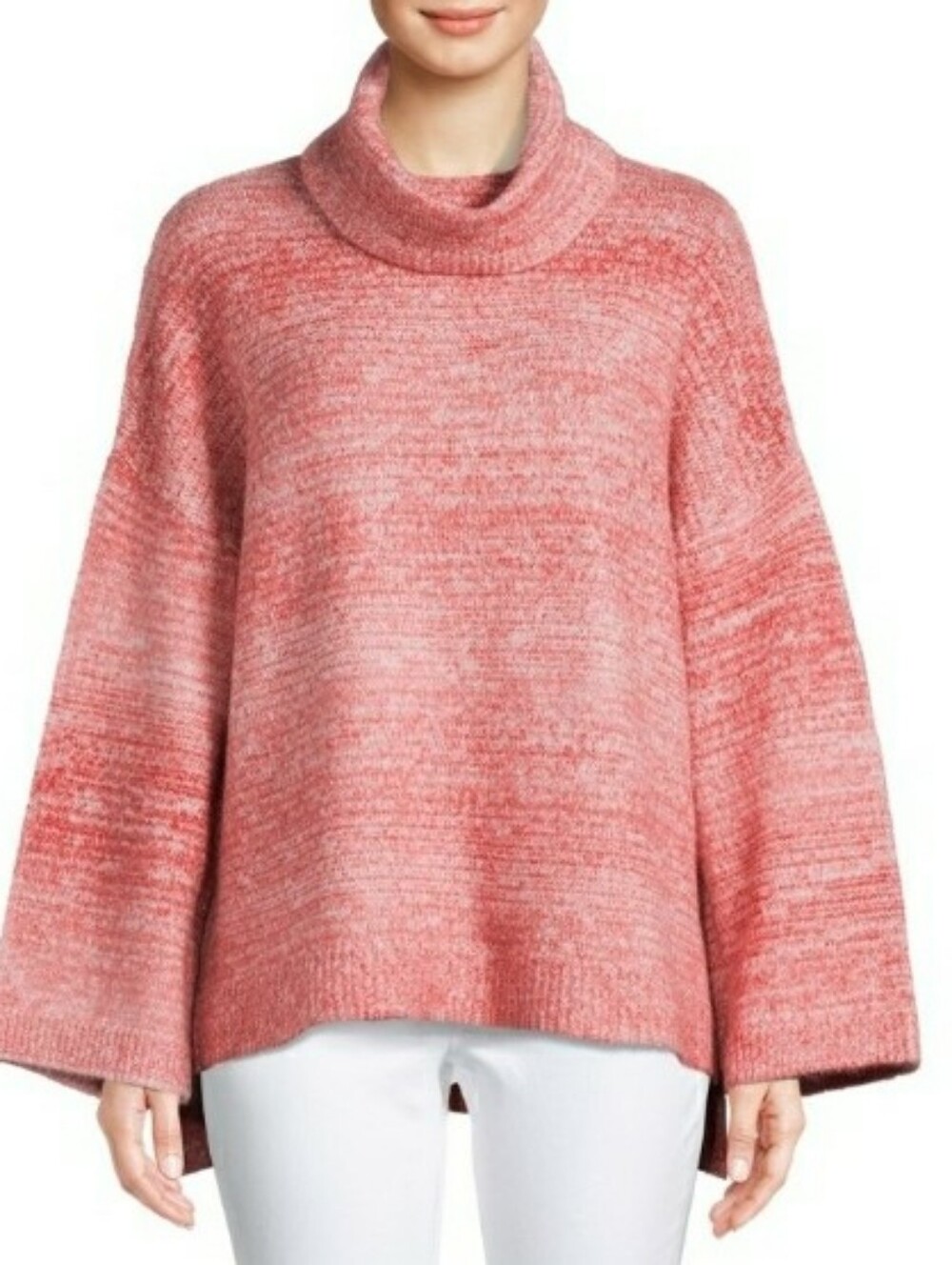 Rose Ombre Turtleneck Sweater - Women